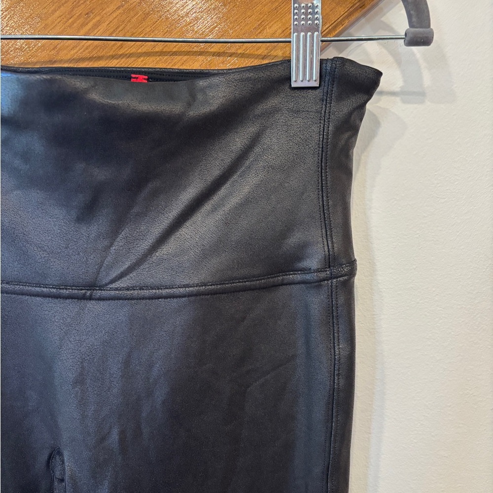 SPANX Faux Leather Black Leggings - Picture 3 of 6